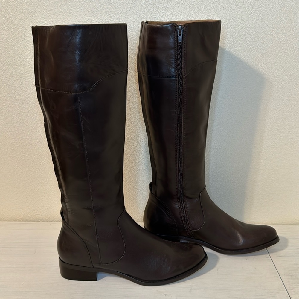 Corso Como Brown Leather Tall Boots Size 6M